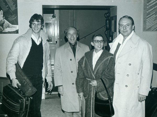 With K.H. Stockhausen, Pierre Boulez and his sister, Paris 1980