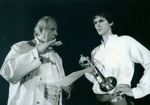 With K.H.Stockhausen, Premiere of "In Friendship" 1998